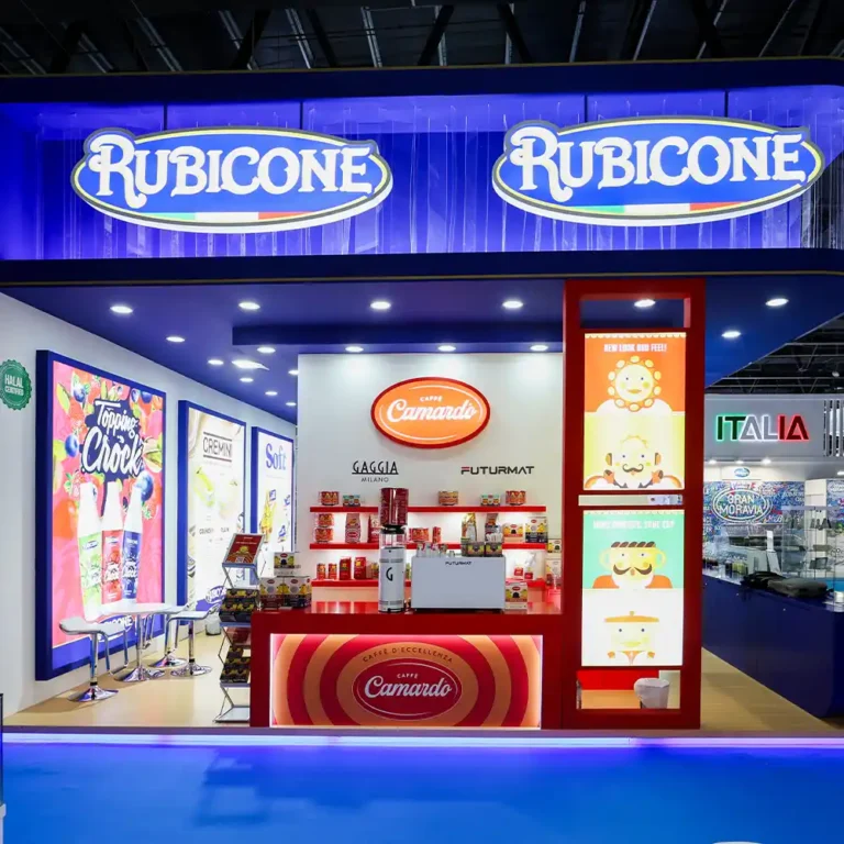Rubicone Ice cream 3D Exhibition Design by Axis Exhibition Dubai, Gulfood 2024 Dubai
