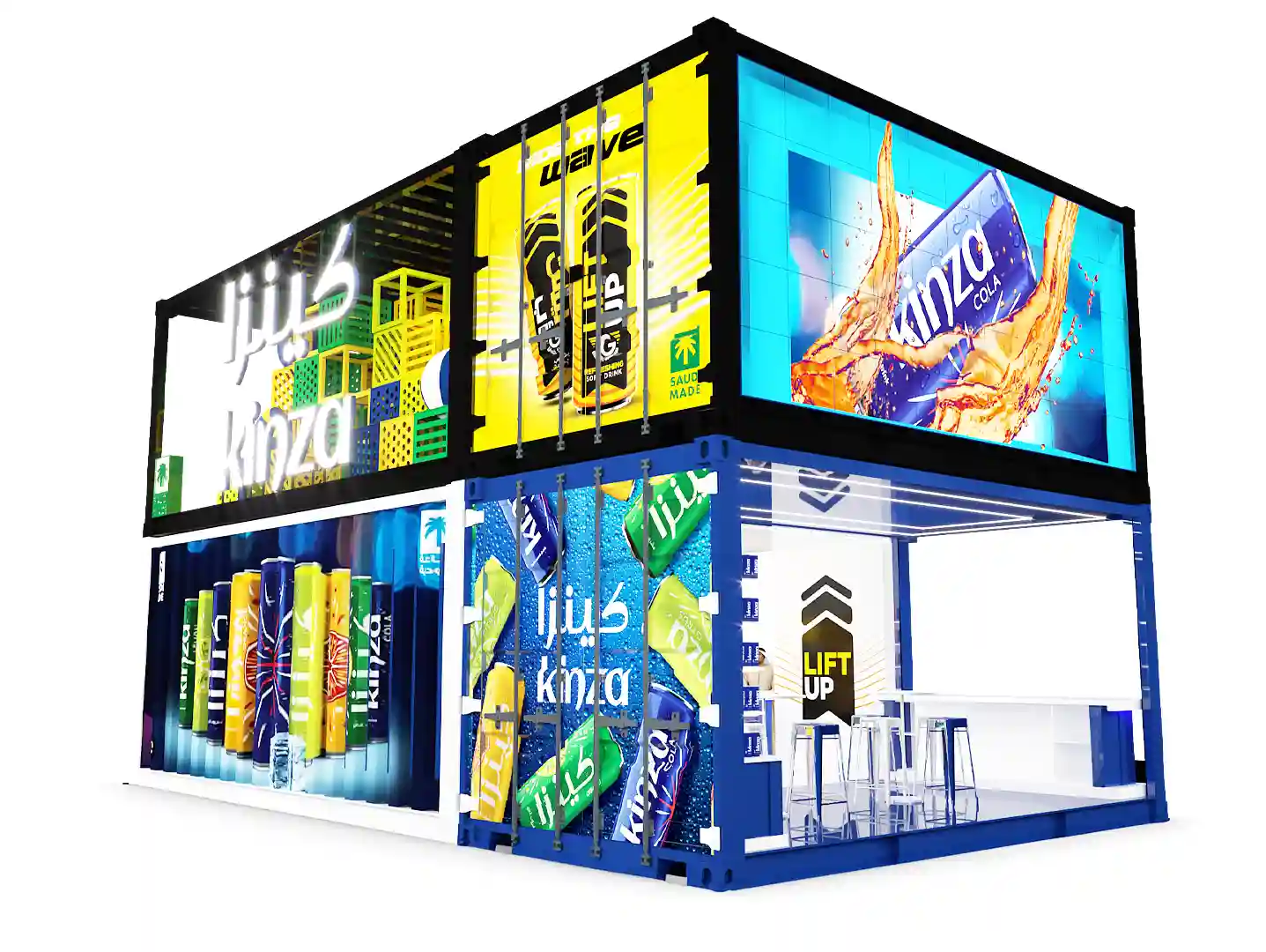 Kinza cream 3D Exhibition Booth Design by Axis Exhibition Dubai, Gulfood 2024 Dubai