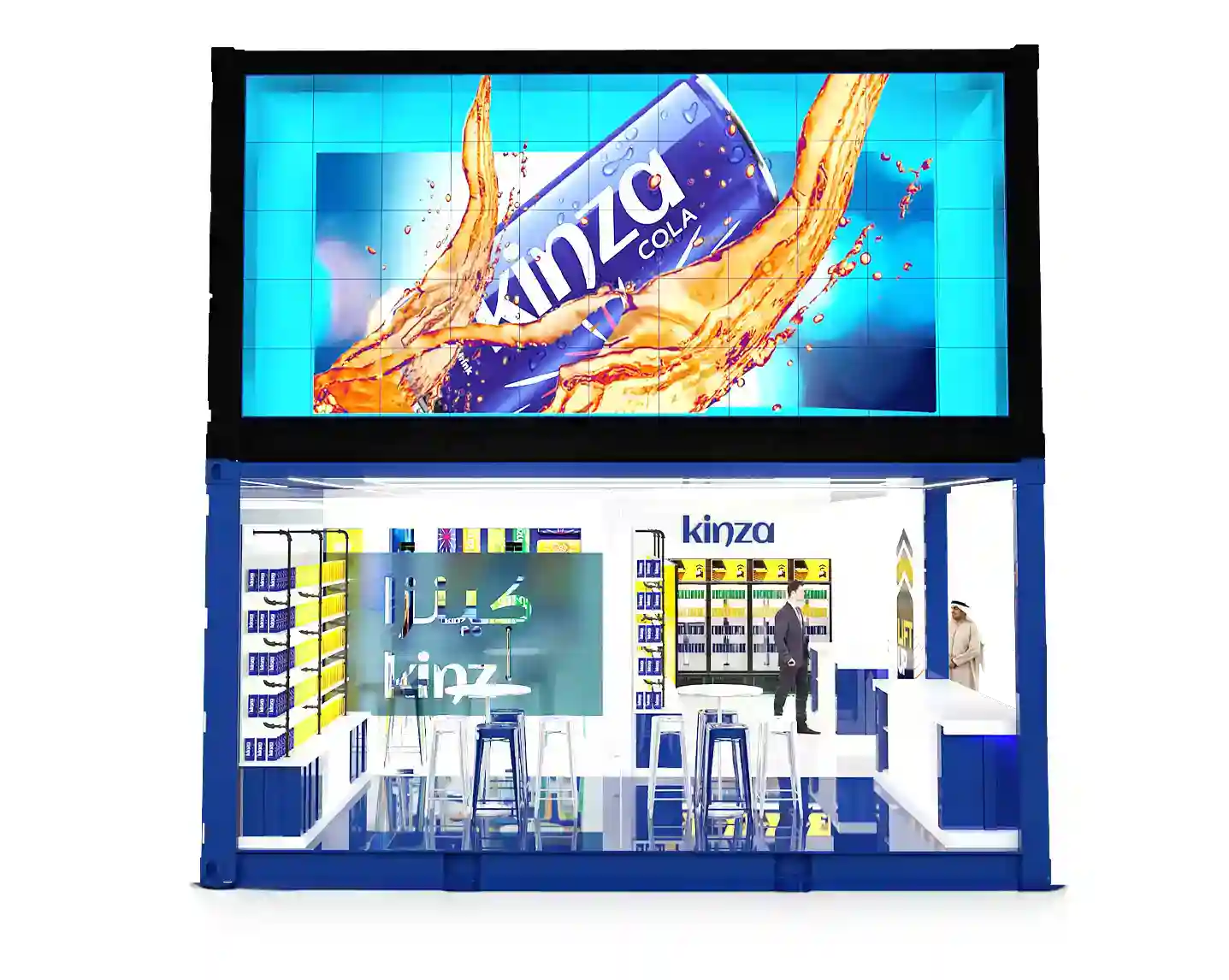 Kinza cream 3D Exhibition Booth Design by Axis Exhibition Dubai, Gulfood 2024 Dubai