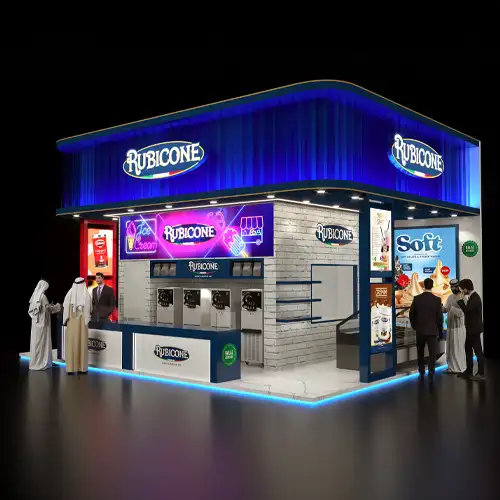 Rubicone Ice cream 3D Exhibition Design by Axis Exhibition Dubai, Gulfood 2024 Dubai