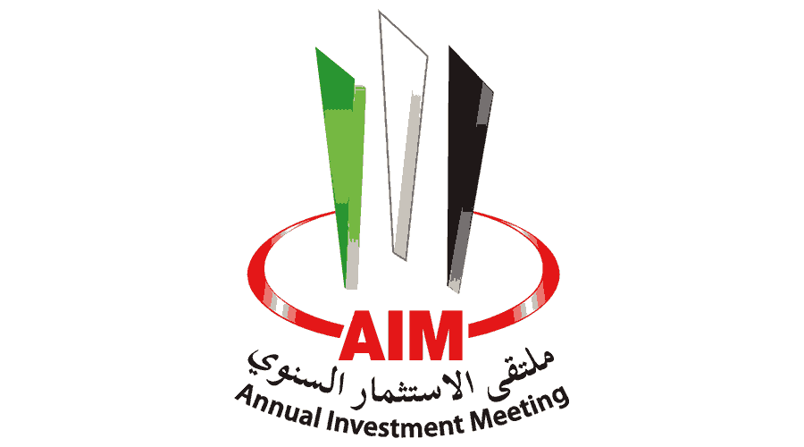 AIM Annual Investment Meeting 2026 exhibition stand builder Abu Dhabi National Exhibition Centre official event logo